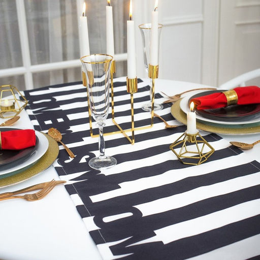 Дорожка на стол Живи, готовь, люби 40х146 см, 100% хлопок, саржа 190 гр/м2 - Этель фото 2