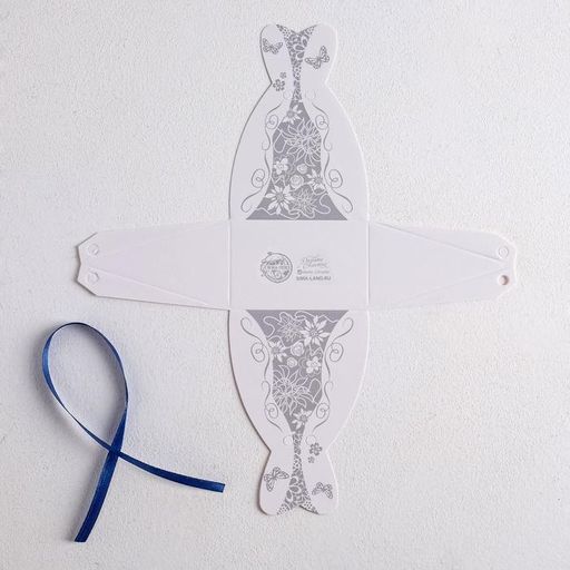 Цена за 5 шт. Бонбоньерка свадебная Платье невесты, 6.6 9.6 см - Дарите счастье фото 6