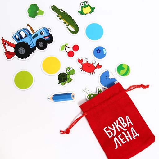 Магнитная книжка Изучаем цвета Синий трактор  фото 6