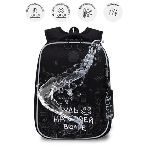 RAw-695-6 Рюкзак школьный с картхолдером на держателе - Grizzly фото 47