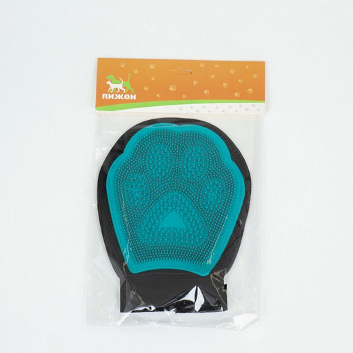 Рукавица - щетка для шерсти двусторонняя, на правую и левую руку, микс цветов - Пижон фото 5