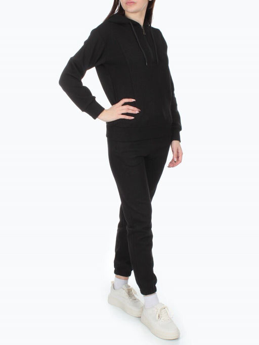 NOH109 BLACK Костюм спортивный женский (хлопок 90%, полиэстер 10%) - Fashion фото 2