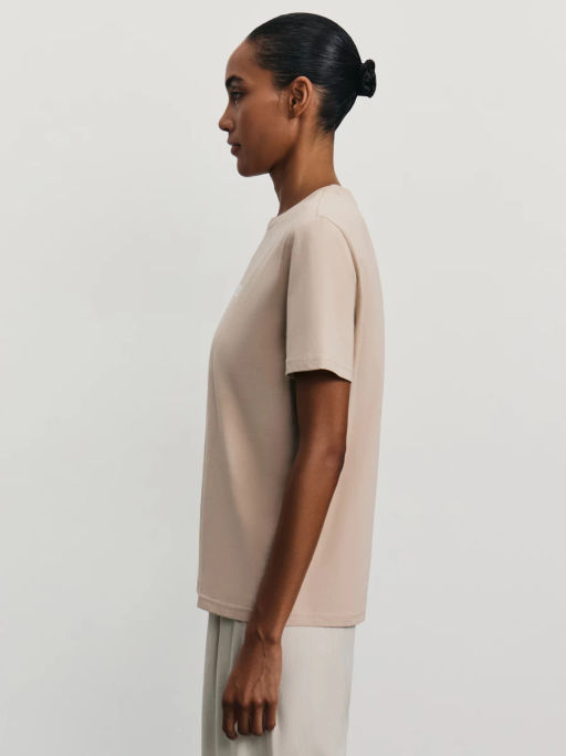 Футболка с принтом из хлопка / Zarina  фото 4