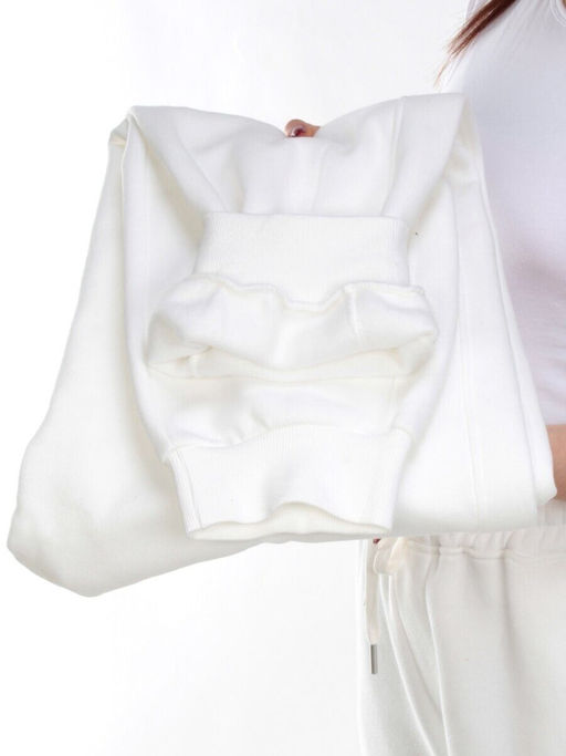 M023 WHITE Брюки спортивные женские на флисе (100% хлопок) 7986