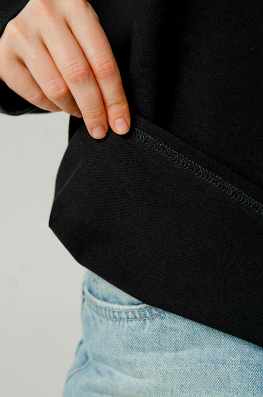 Арт. 12701/1 Лонгслив оверсайз 42-52 (6 шт) Цвет:черный