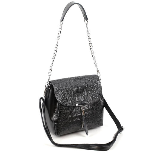 Женская кожаная сумка через плечо под крокодила 0112-1 - Cidirro фото 2