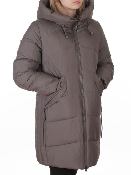 A622 GRAY/BROWN Куртка зимняя женская (200 гр. био-пух)