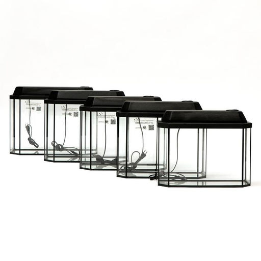 Комплект аквариумов Матрешка - 5шт, Панорамные с крышками, 15 л, 20 л, 25 л, 30 л, 40 л - Пижон фото 3