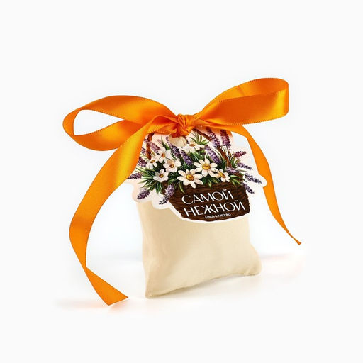 Цена за 5 шт. Мешочек подарочный из хлопка Самой нежной, 7?9 см 1.5 см