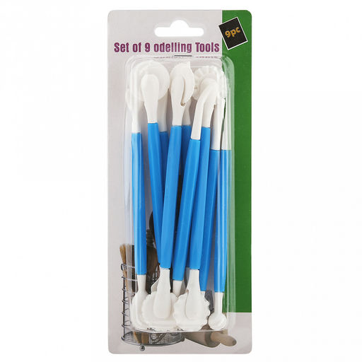 Инструмент для моделирования кондитерских украшений Модельер 9 предметов, 15-16,7см, двухсторонние наконечники, пластик, цвета микс, в блистере (Китай) - Домашняя мода фото 5