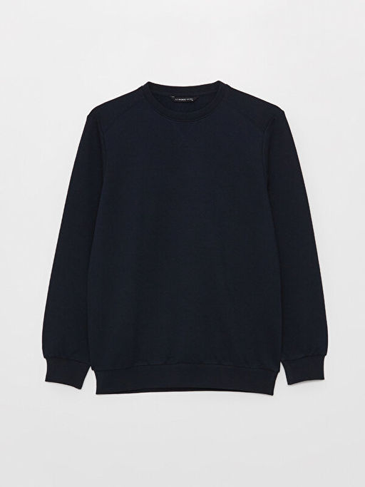 Bisiklet Yaka Uzun Kollu Erkek Sweatshirt