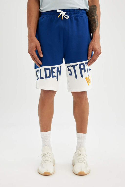 DeFactoFit Короткие шорты стандартного кроя NBA Golden State Warriors  фото 4