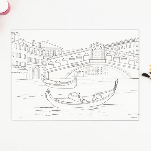 Раскраска акварелью Путешествие по городам, А4 - Школа талантов фото 7