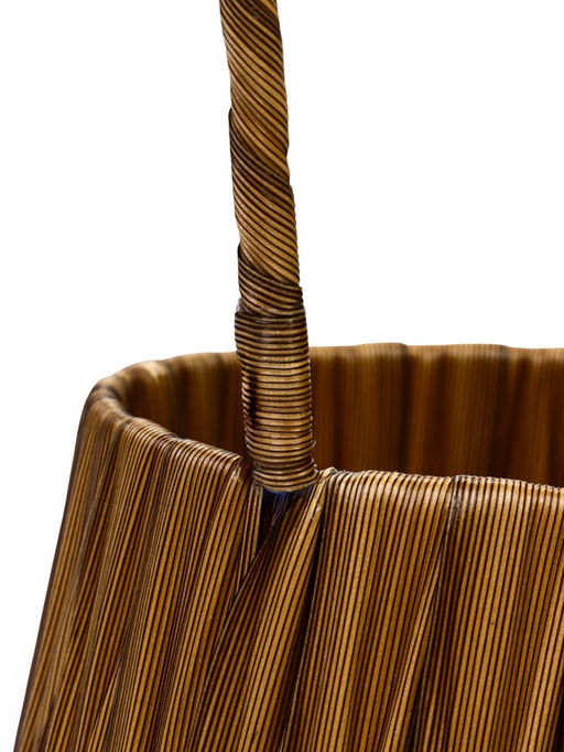 Корзина плетёная для хранения, 10×10×10 см, ручка h=10 см, пластиковая, коричневая, Greengo