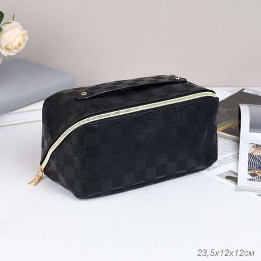 Косметичка 23,5х12 см / XN-013BL /уп 50/черный - ГалеонТрейд фото 2