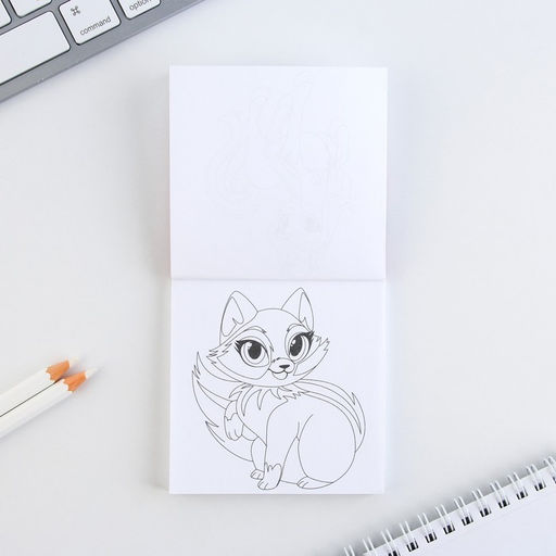 Цена за 2 шт. Подарочный набор: блокнот-раскраска и восковые мелки С 8 марта - Artfox фото 3