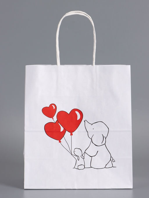 Пакеты подарочные крафт «С Днем Рождения», 22×12×25 см, набор 4 шт.