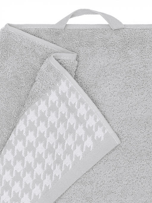 Полотенце для лица 50x90 серый махровая ткань