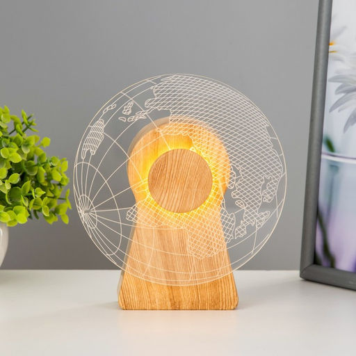 Светильник сенсорный «Глобус» LED крутится 6 Вт USB 15×4×16 см RISALUX