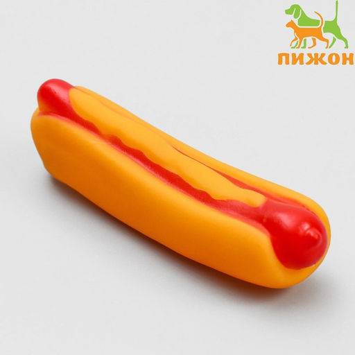 Игрушка пищащая Хотдог для собак, 13,5 см