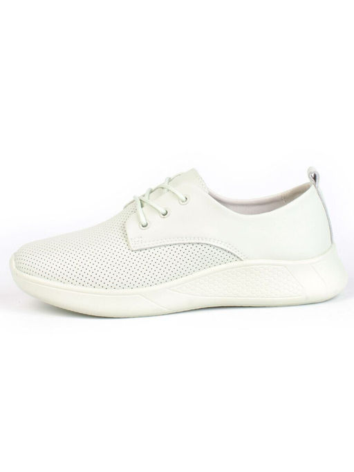 03-PDA156-3 LT. GREEN Полуботинки спортивные женские (натуральная кожа)