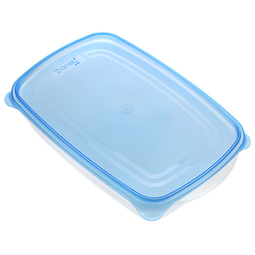 Контейнер для продуктов пластмассовый Трио 1,3л, 23х15х5см, набор 3шт, синий, подходит для СВЧ (Россия) - Домашняя мода фото 3