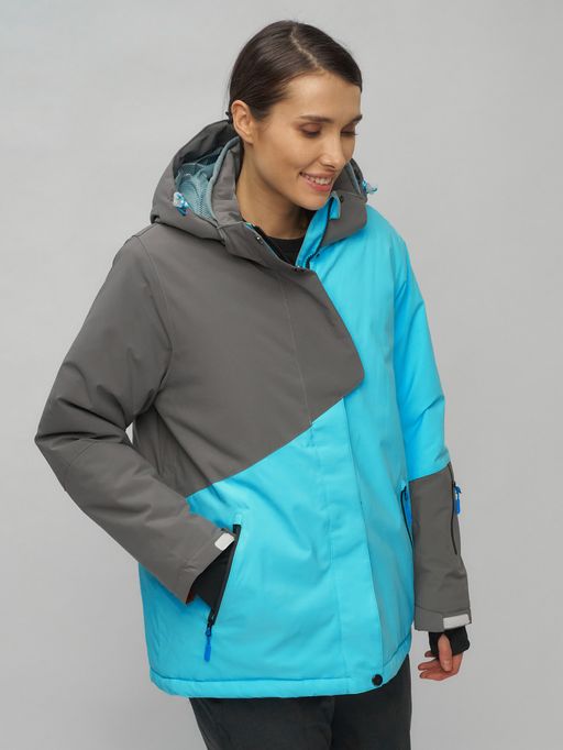 Горнолыжный костюм женский большого размера голубого цвета 02278Gl - Chunmai фото 7