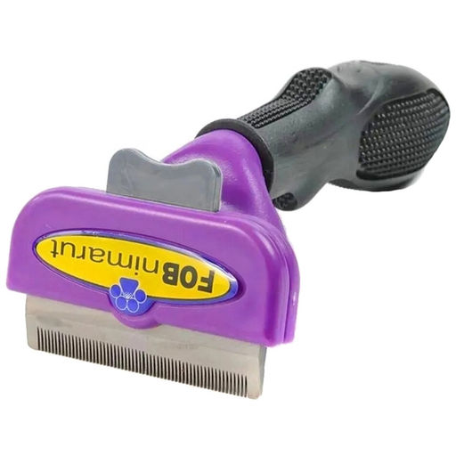 Расческа - пуходерка для вычесывания подшерстка "ФУРМИНАТОР", цвет оранжевый и фиолетовый, 6,5*15см (блистер)