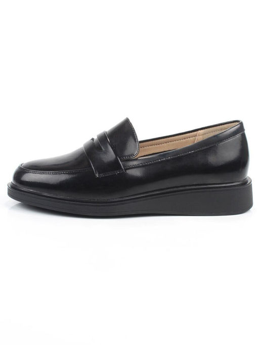 03-PDEB93-3 BLACK Лоферы женские (натуральная кожа)