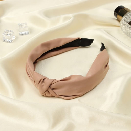 Цена за 2 шт. Ободок для волос «Кокетка», 3 см, бежевый