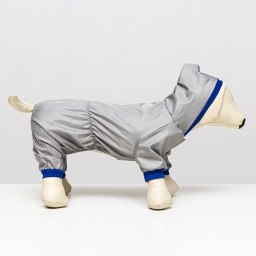 Комбинезон для животных, без подклада, M (ДС 24-26, ОШ 28, ОГ 34-36 см), серый - Simaland фото 2