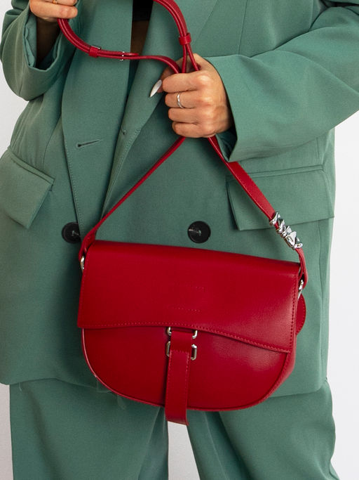 LACCOMA сумка Q5920-красный натуральная кожа полиэстр  фото 4