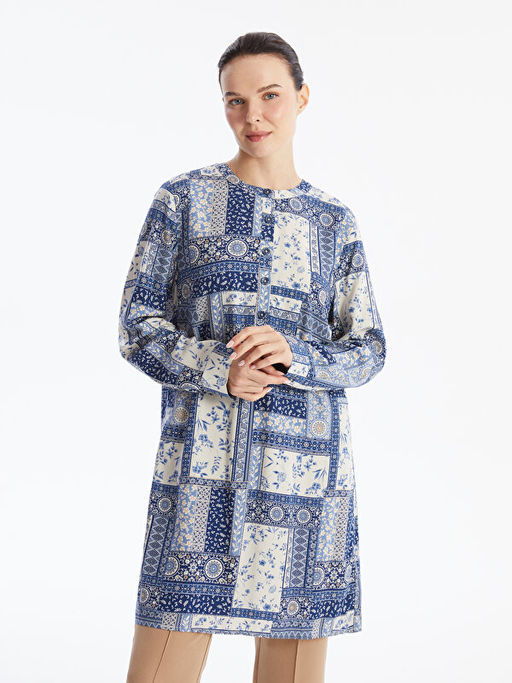 Bisiklet Yaka Desenli Kad?n Tunik