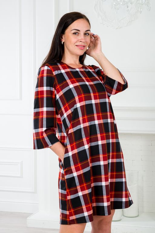 Платье женское из милано Амалия клетка - Амадэль фото 2