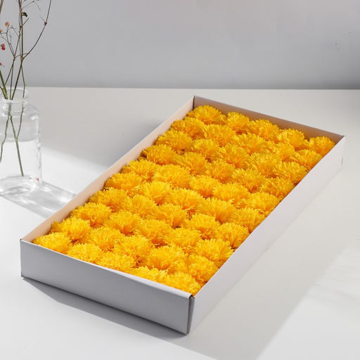 Цена за 49 шт. Мыльные лепестки для ванны Бутон гвоздики. Жёлтый, подарочный, 6?6?5 см - Simaland фото 3