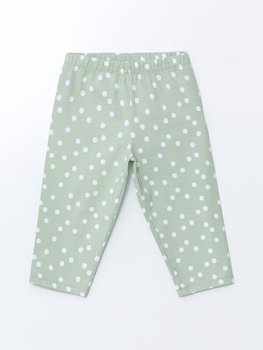 Beli Lastikli Puantiyeli K?z ?ocuk Tayt