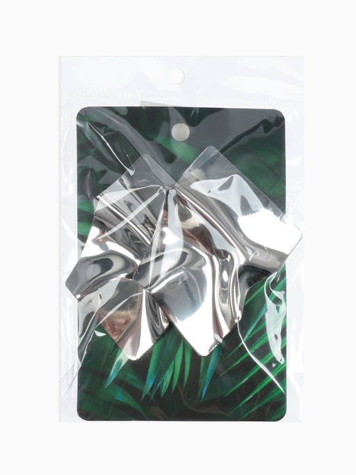 Серьги металл «Атмосфера» ромб мятый, цвет серебро