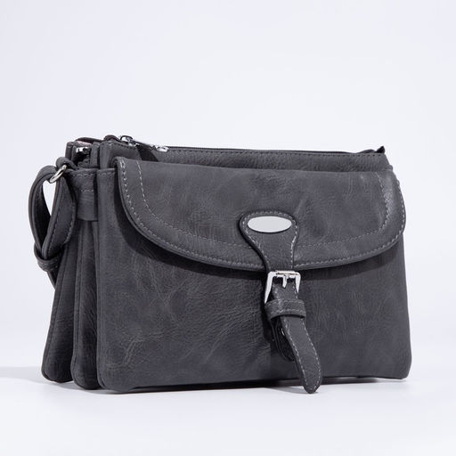 Сумка-мессенджер на молнии, цвет тёмно-серый - Simaland фото 3