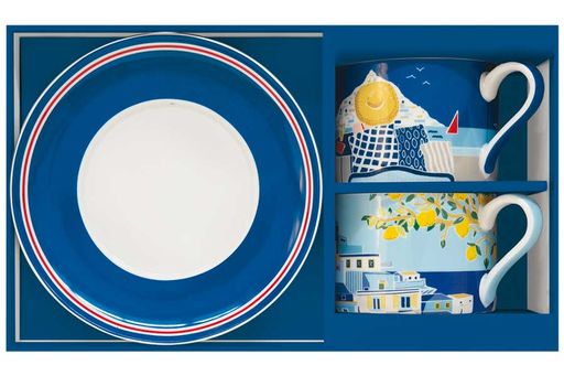 Набор чашек с блюдцами Синее море, 0,24 л, 2 шт - Easy life фото 3