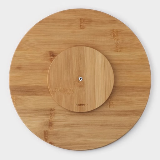 Блюдо для подачи вращающееся Доляна Striata, d=28 см, бамбук  фото 4