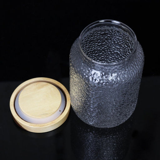 Банка для сыпучих деревянная крышка 700 мл диаметр 90 мм высота 14,5 см / LCSC7207 /уп 80/ - Галеонтрейд фото 2