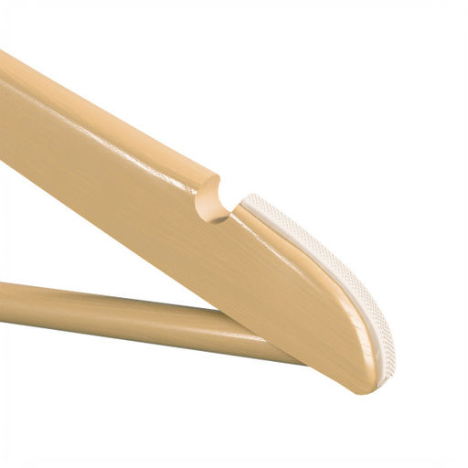 VAL 16614S5 Вешалка дерев., 44.5*23*1.2 см, набор 5 шт., c перекл., крючком д/экон. места, натур., шт - Valiant фото 3