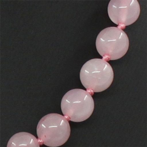 Бусы розовый кварц, круглые 10мм, короткие 46см - Agat77 фото 4