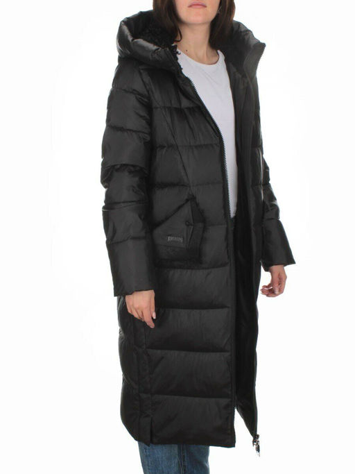 C1076 BLACK Пальто зимнее женское (200 гр. холлофайбер) - Fashion фото 8