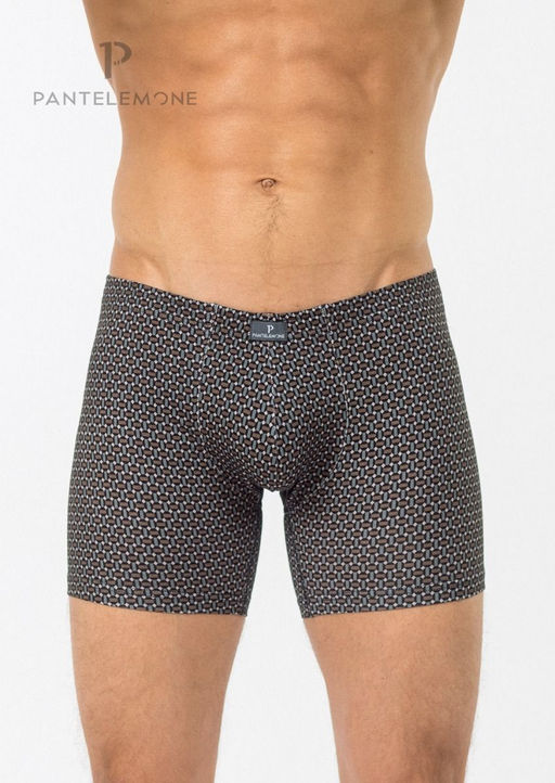 Мужские удлиненные трусы-шорты PMHL-1316 Геометрия бежевая - Pantelemone фото 3