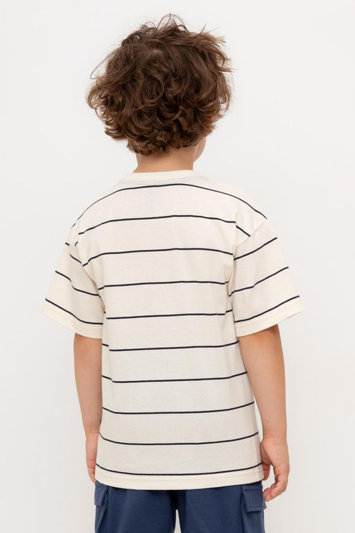 КР 302757/суровый,индиго,полоска к569 фуфайка (футболка) для мал - Crockid фото 3