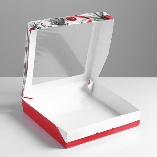 Цена за 5 шт. Коробка складная новогодняя «Поздравляю!», 20×20×4 см