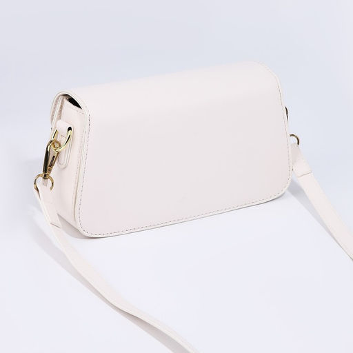 Сумка женская мессенджер на магните, 22×6×12 см, белая