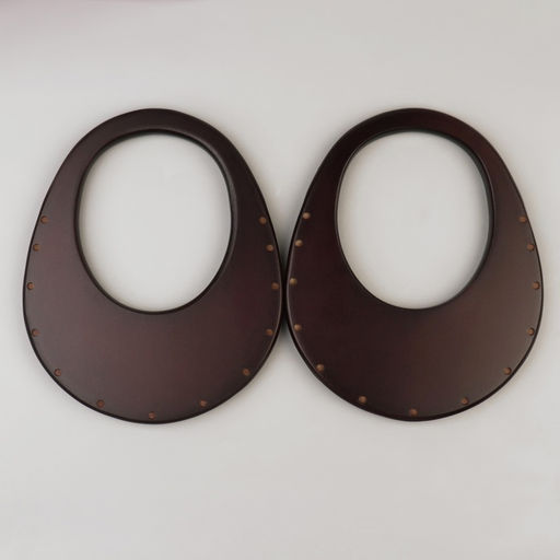 Ручки для сумки деревянные, d=18×14.5 / 9×10.5 см, 2 шт., коричневые