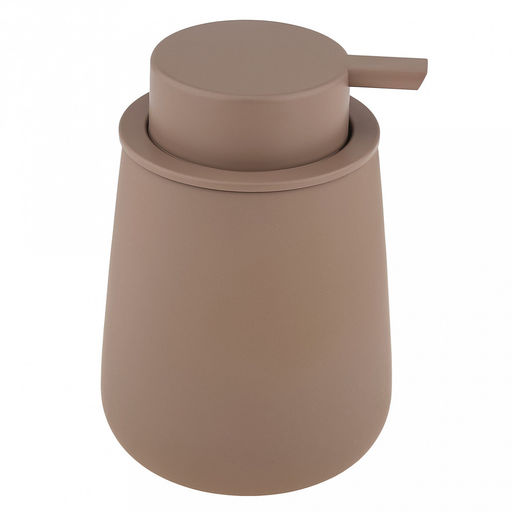 Набор для ванной "Эстетик" 3 предмета: дозатор для мыла 410мл; мыльница 11х8,6х2,2см; стакан для зубных щеток 410мл; фурнитура пластик, керамика, матовая глазурь, мокко, в коробке (Китай)